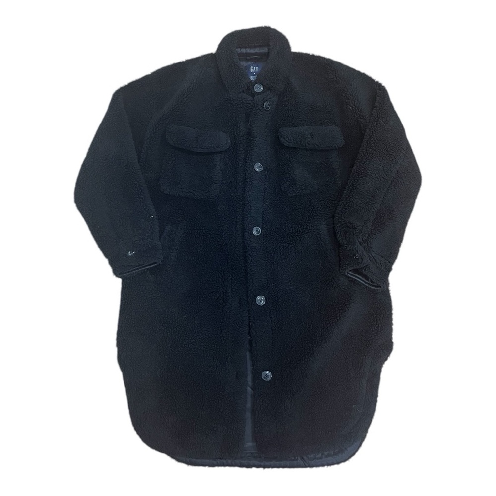 Women’s Gap Sherpa Shacket - Black Size Small